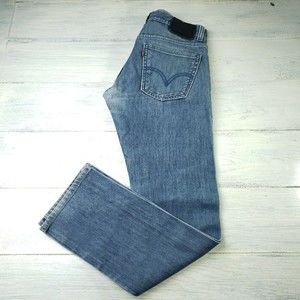 Levi’s 511 Jeans Mens 32x32 Skinny Denim Blue Side Zip
